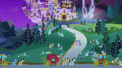 Those horses walked a VERY long way to get everypony to the Gala. I'd say they must be exhausted, but given what we saw in Over a Barrel, what they did was probably the equivalent of going out to pick up the mail.