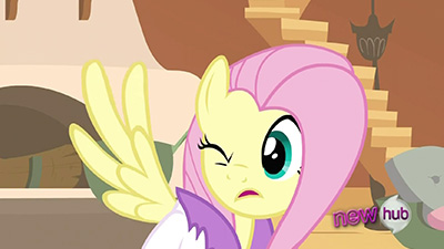 I think we can all agree that Fluttershy is a lousy liar. But I think we can also agree that she is the most adorable liar, too.